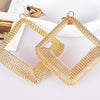 18k Gold Geometry Hollow Out Statement Earrings