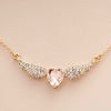Gold Plated Angel Wings Heart Shape Necklace