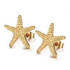 Elegant Gold Plated Starfish Stud Earrings