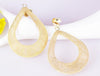 18k Gold Geometry Hollow Out Statement Earrings