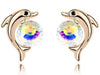 Crystal Dolphin Earrings