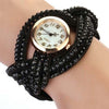 Rhinestone Multi Layer Leather Watch