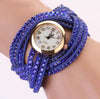 Rhinestone Multi Layer Leather Watch