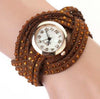 Rhinestone Multi Layer Leather Watch