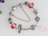 Flower Star Seahorse Pendant Charm Bracelet